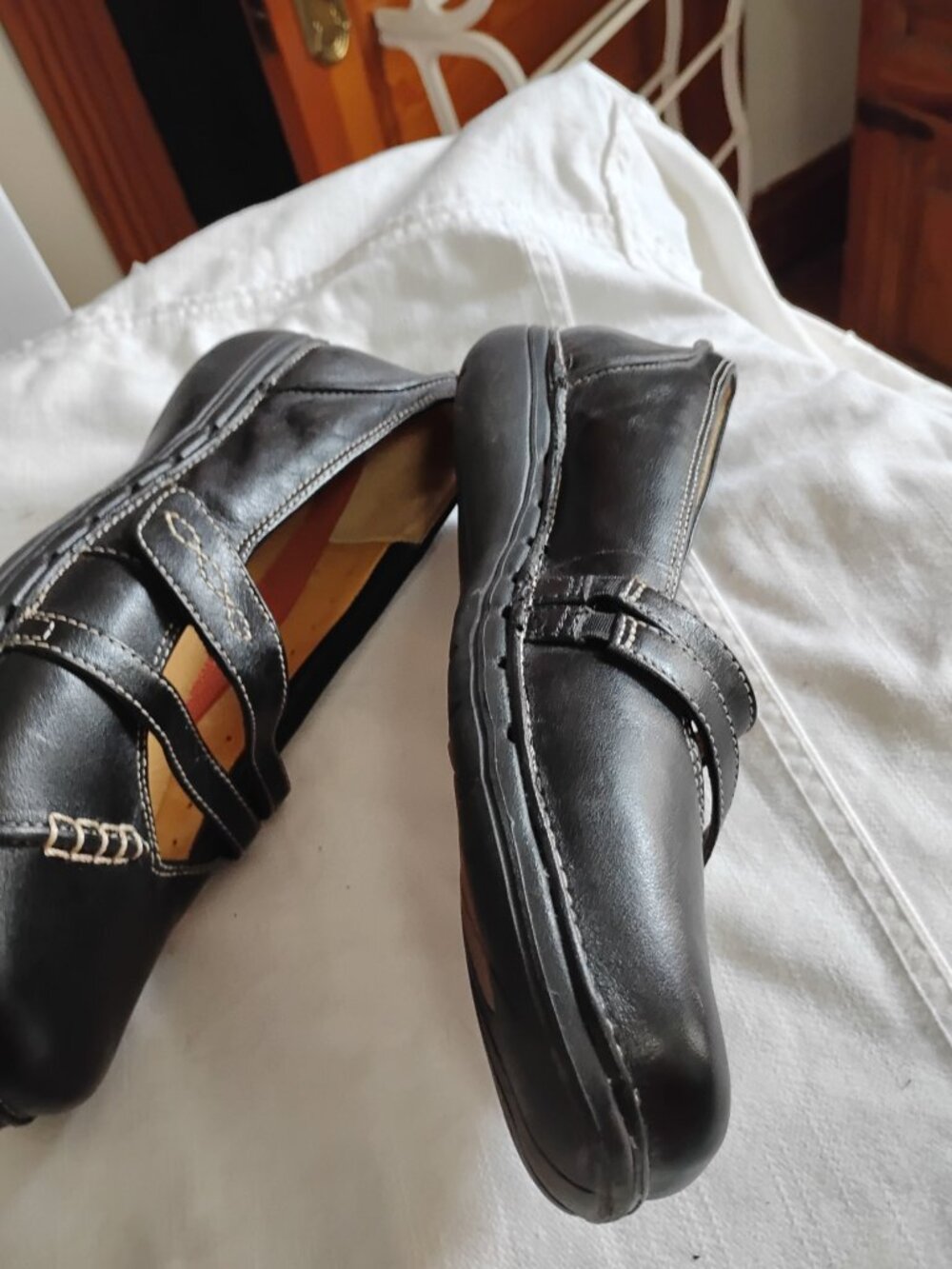 Structured by Clarks Black Mary Jane Loafers Sz. 8.5 - Picture 4 of 6